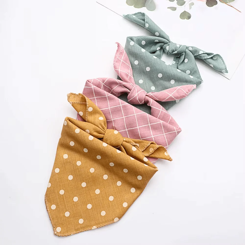 Bandanas de Algodón para Perros y Gatos – Lavables, Suaves y con Estampados de Cuadros o Lunares | Accesorio Bonito para Mascotas - Imagen 3