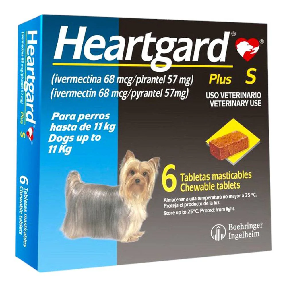 Heartgard Plus S Perros de Hasta 11 Kg 6 Tabletas Masticables - Imagen 3