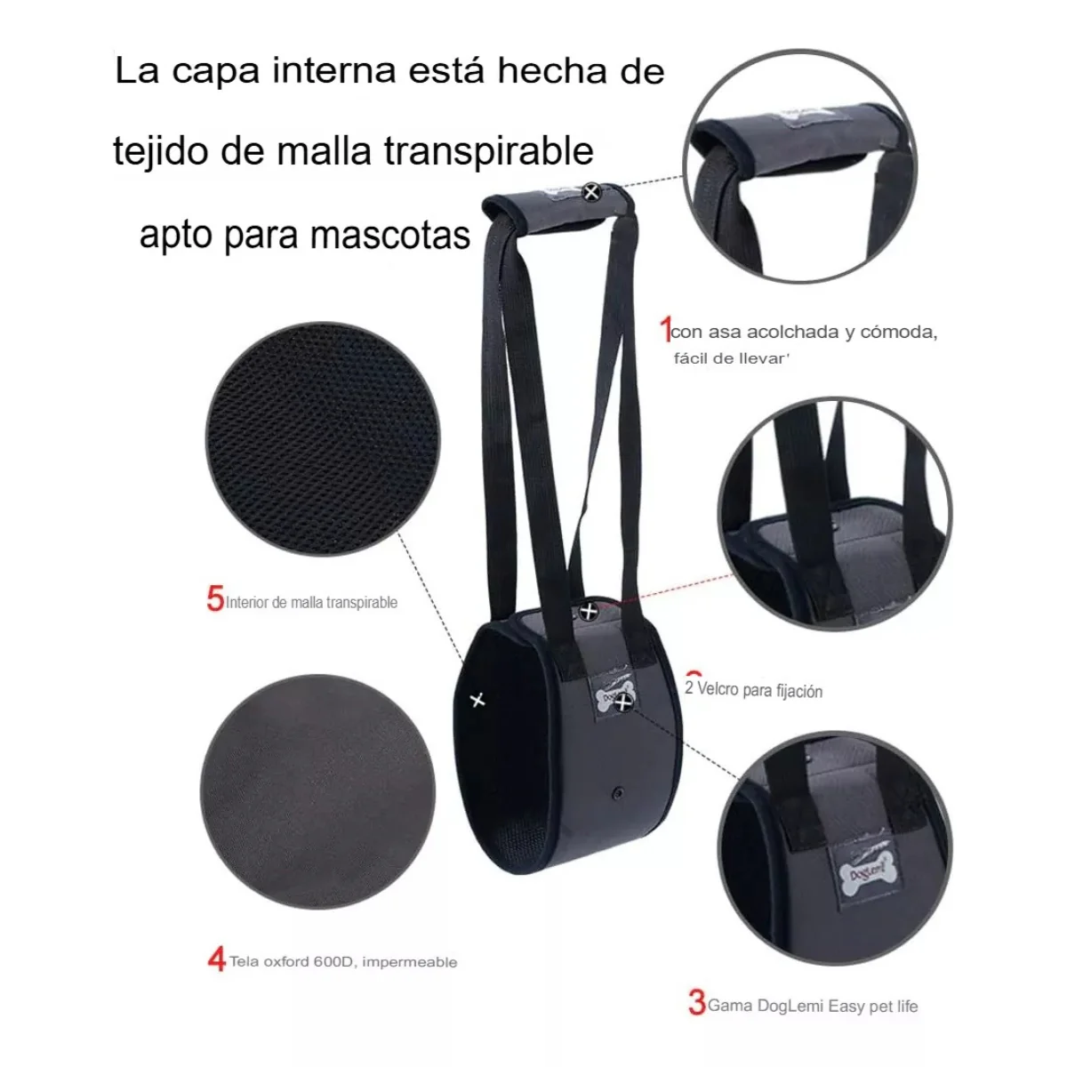 Arnes De Elevacion Para Perros Arnes Soporte Apoyo Mascotas - Imagen 5