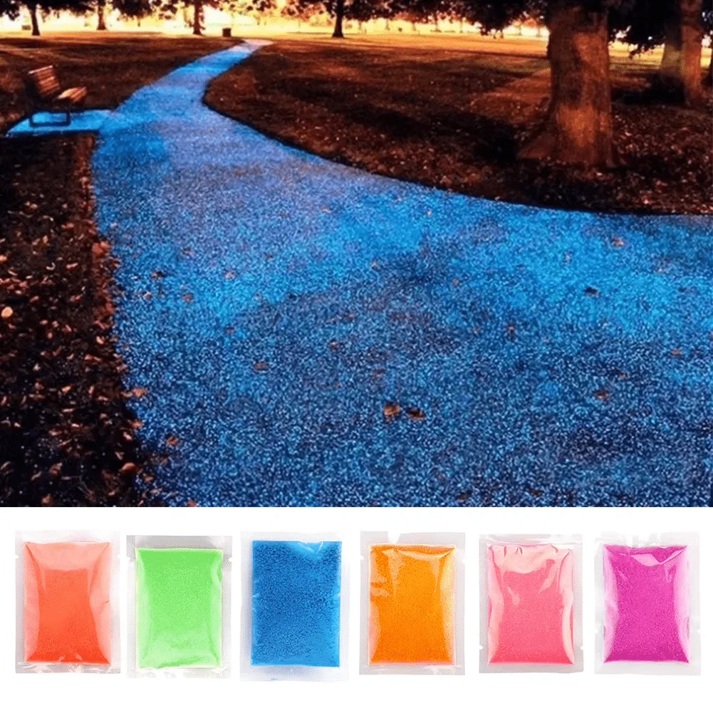 Arena Luminosa para Acuario 10g – Glow in the Dark | Arena Decorativa para Peceras y Jardín (Pink, Gold, Blue) - Imagen 2