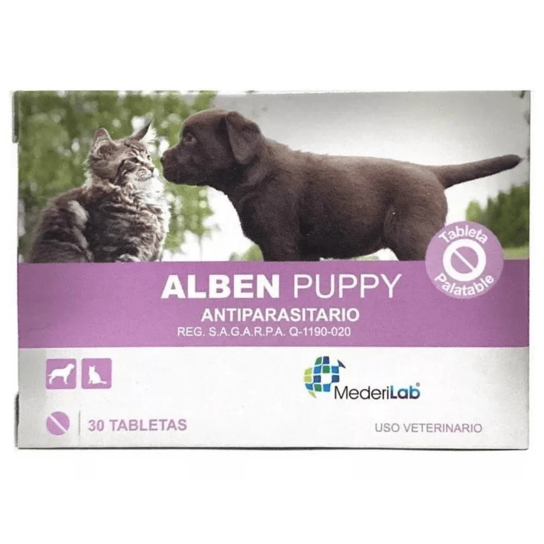 CORTA CADUCIDAD Alben Puppy 30 Tabs, Mederilab - Imagen 2
