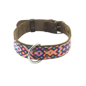 B&Kolor Collar Artesanal Color Rosa Talla Extra Grande Ancho