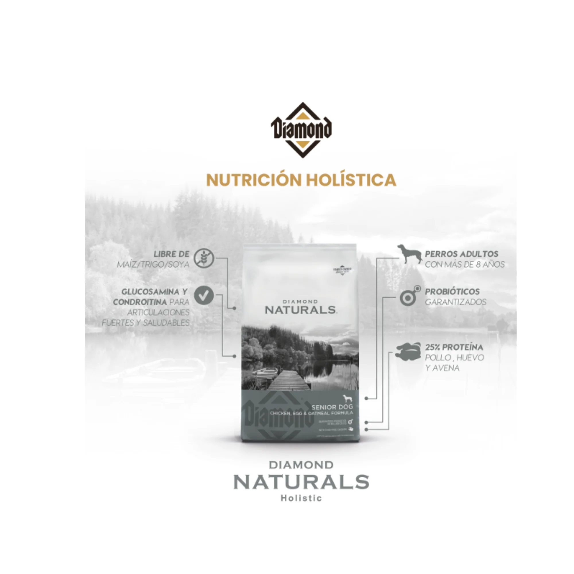 Diamond Naturals Senior Pollo, Huevo y Avena 2.72 kg - Imagen 3