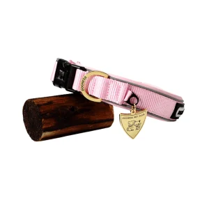 Dogness Collar Reflectivo Color Rosa Para Perro Talla S
