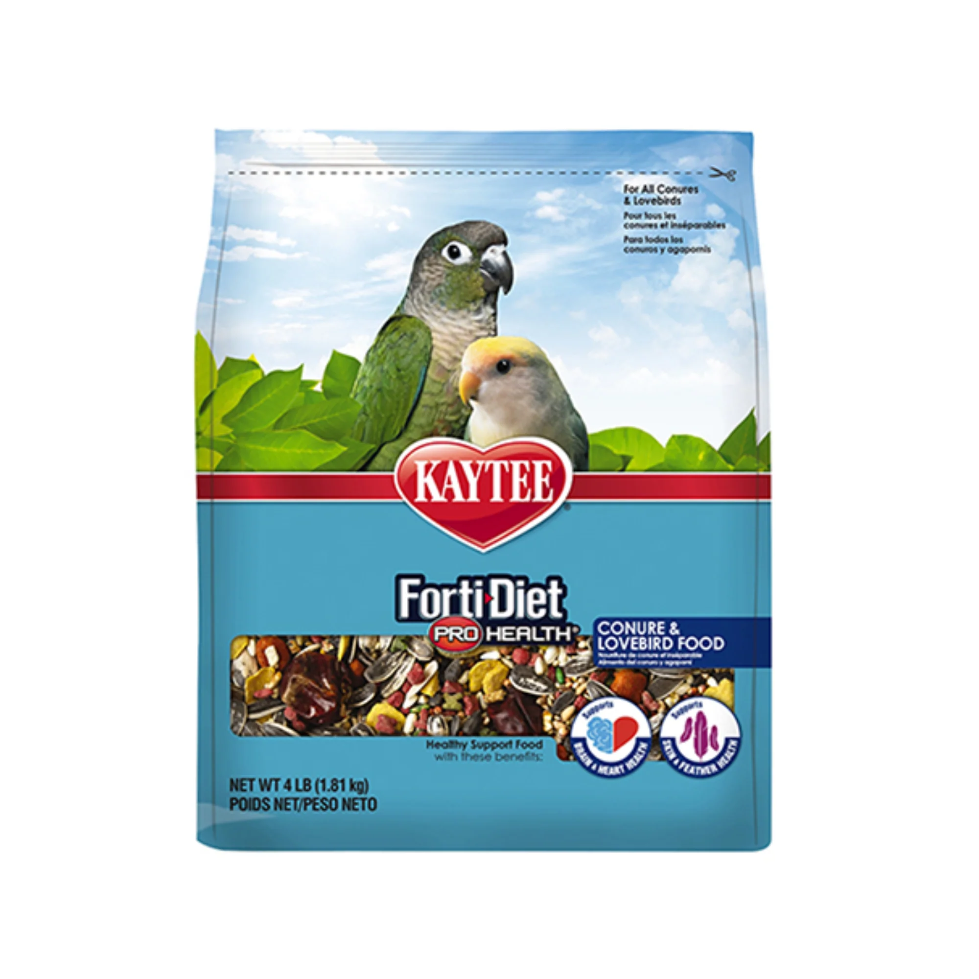 Kaytee Forti Diet ProHealth Plumas Alimento para Cotorro y Agaporni 4LB
