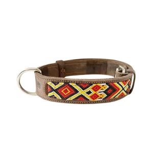 Kybopet Collar Artesanal Color Rojo Para Perro Talla Mediano