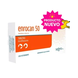 Sabra Pet Health Enrocan 50 Enrofloxacina 10 Tabletas