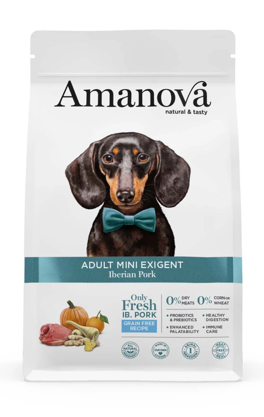 Pienso Adult Mini Exigent Cerdo y Calabaza – Amanova - Imagen 2