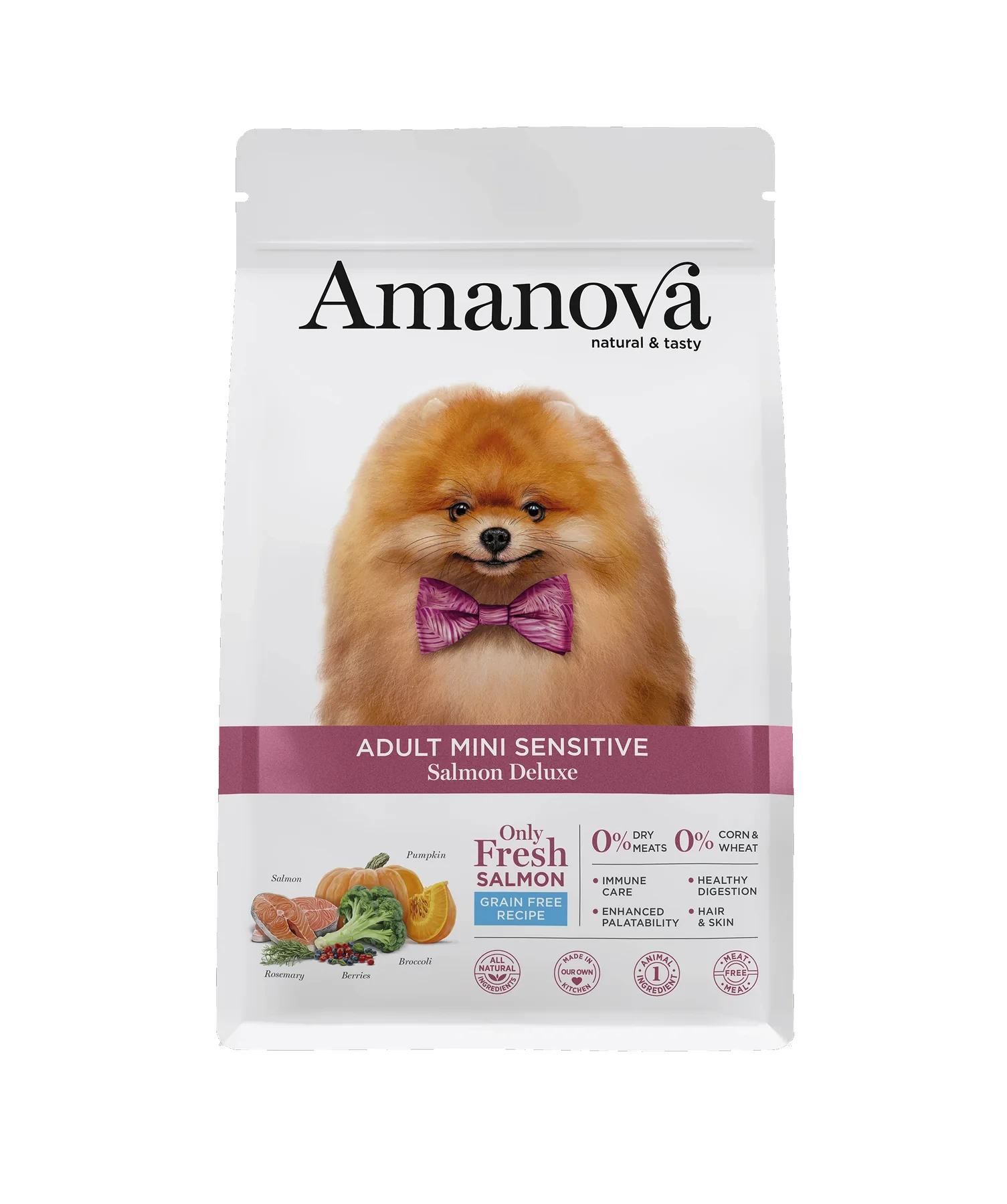 Pienso Adult Mini Sensitive Salmón y Calabaza – Amanova - Imagen 2