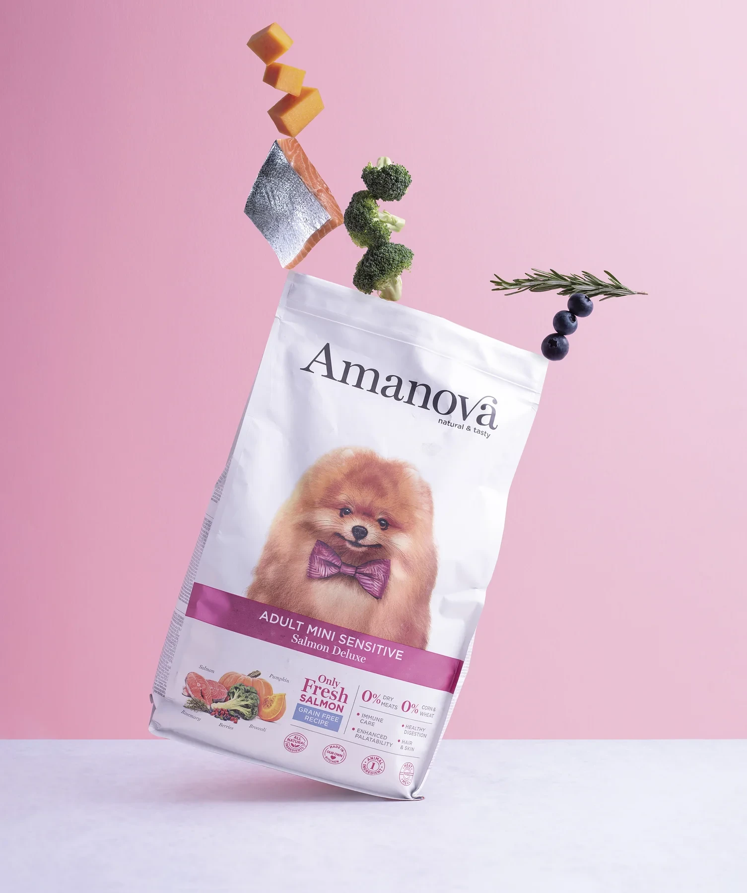 Pienso Adult Mini Sensitive Salmón y Calabaza – Amanova