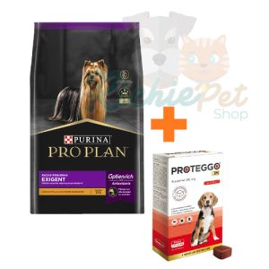 Pack Pro Plan Exigent 3 kg + Antipulga Proteggo 3M